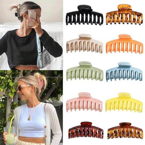 Hot Sale Solid Color Claw Clip Large Barrette Crab Hair Claw