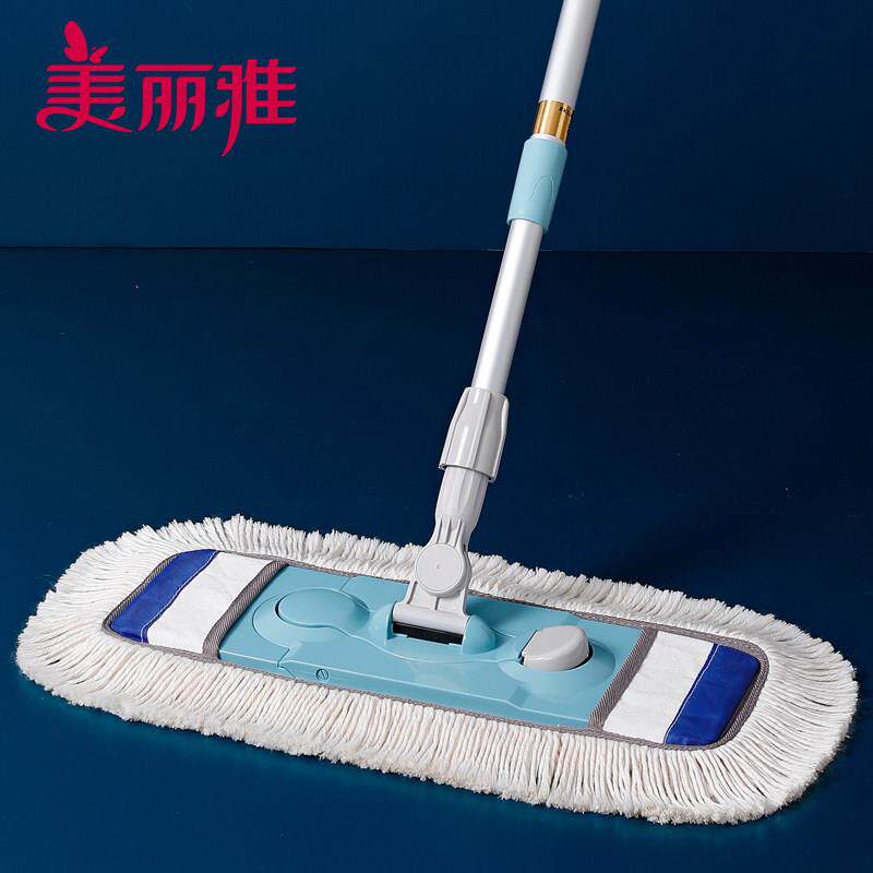 美丽雅棉线拖把布套式平板地拖大号除尘拖把家用木地板墩布干湿两