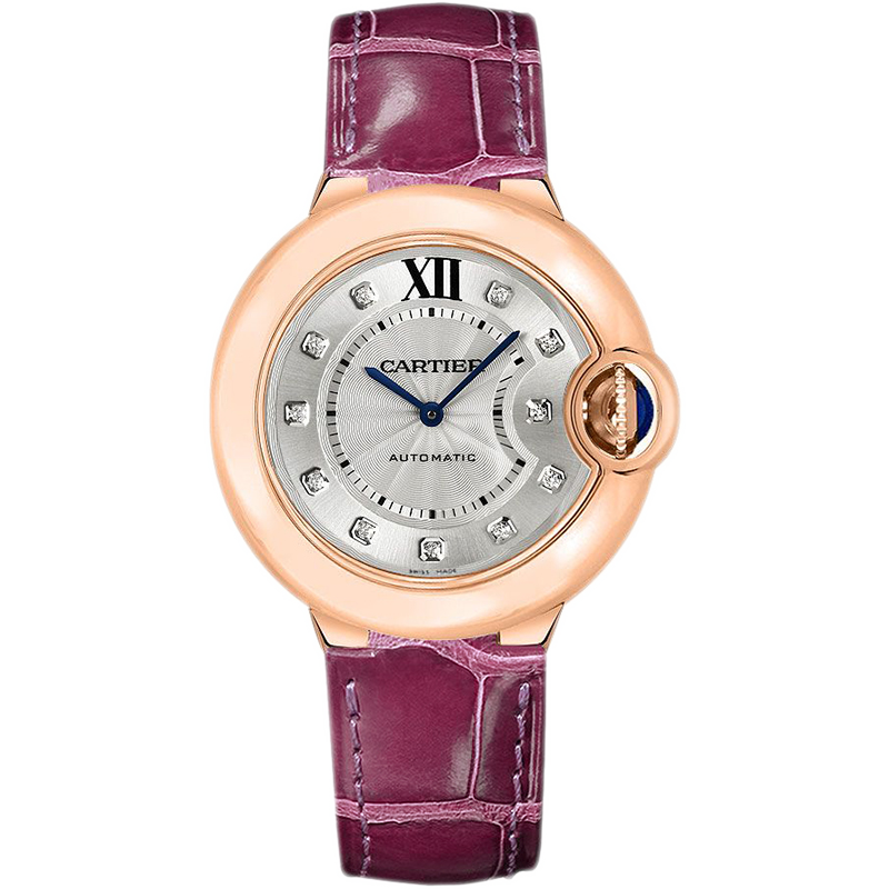 [9.8新]卡地亚蓝气球系列18k玫瑰金自动机械手表腕表WJBB0010