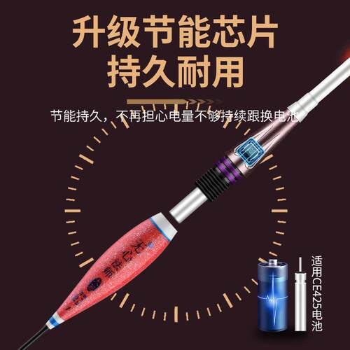 咬钩变色高灵敏鱼漂加长流氓醒目夜光浮漂深水行程专用大物电子漂