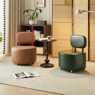 万滑向轮小凳子实木矮凳863客厅静用音家带轮皮墩凳新款 茶几溜溜
