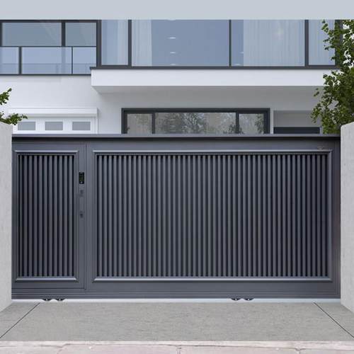 铝合金智能面电动推拉门庭院门别墅铁制车库遥控工厂门不锈钢