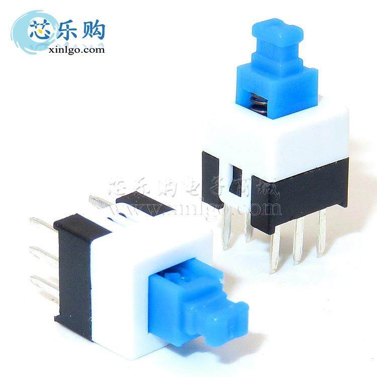 自锁开关 7X7MM 7*7 双排6脚 小型 按键开关 按钮开关 优质