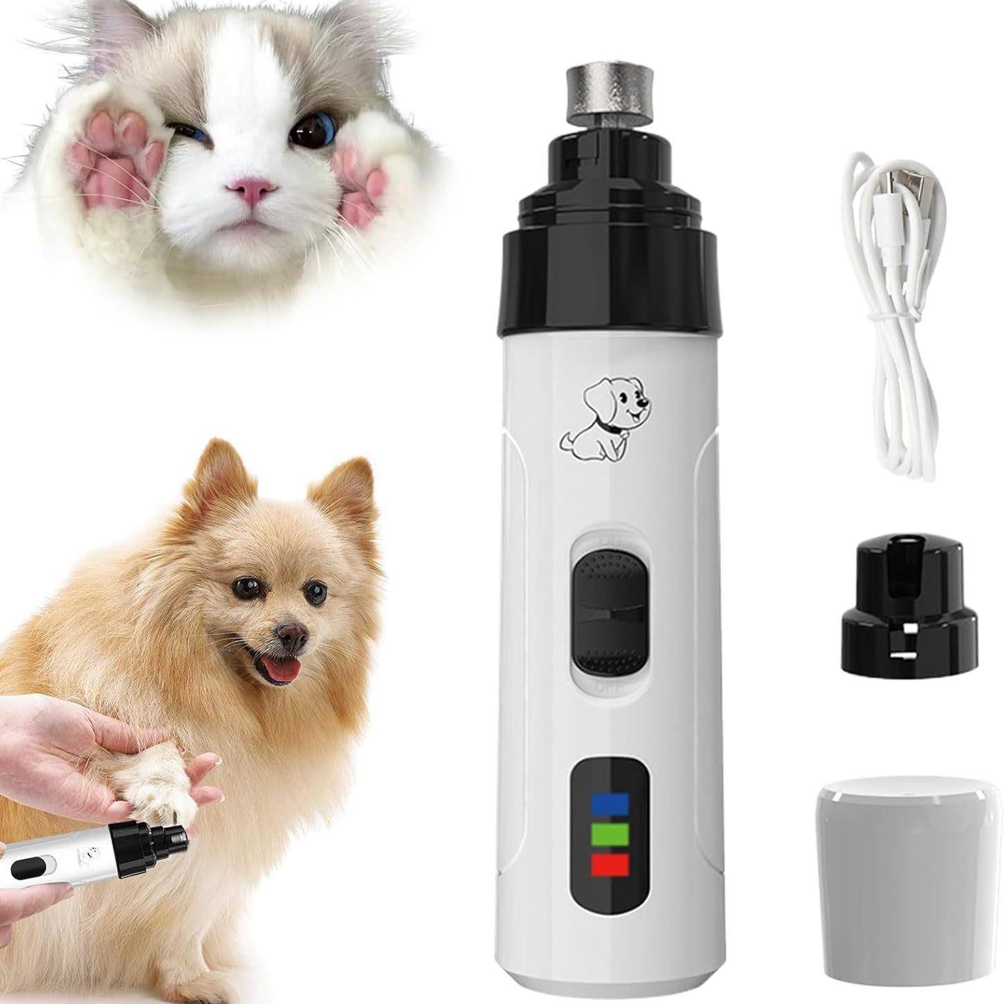 宠物磨甲器跨境猫咪电动LED修甲剪狗狗充电指甲钳剪甲刀宠物用品