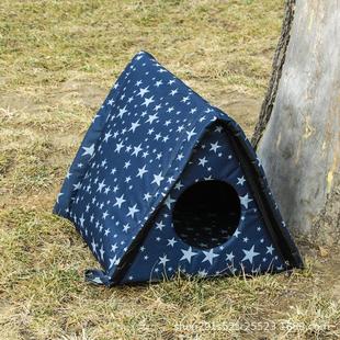 户外猫窝冬季保暖猫咪别墅狗房狗笼子野猫狗狗冬天防水野外挡风