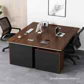 办公台桌椅组代520228合老板桌办公室式 电脑桌用简约现员工家位职