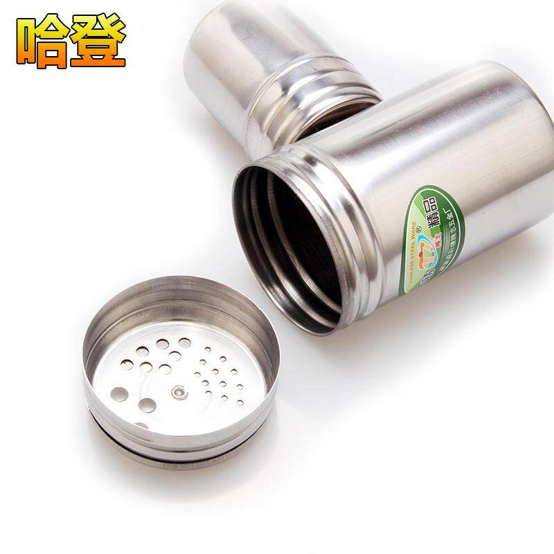 不锈钢胡椒粉瓶 调料瓶 调味罐 旋转多孔带盖加厚烧烤用辣椒面筒
