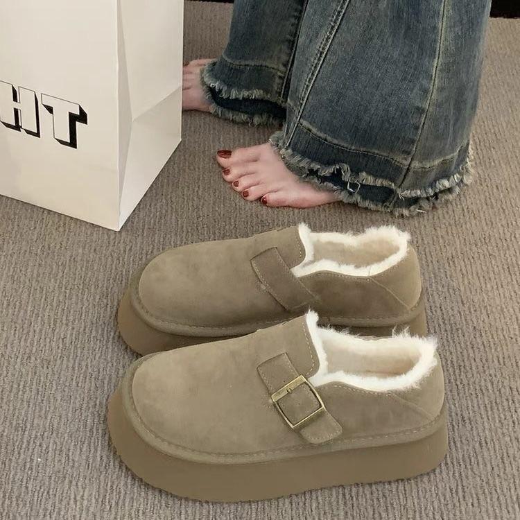 雪地靴厚底搭扣保暖时尚雪地靴