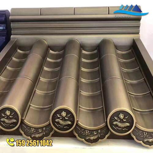 ll铝镁锰仿古瓦琉璃瓦小青瓦 金属屋面瓦 铝合金瓦片 厂家