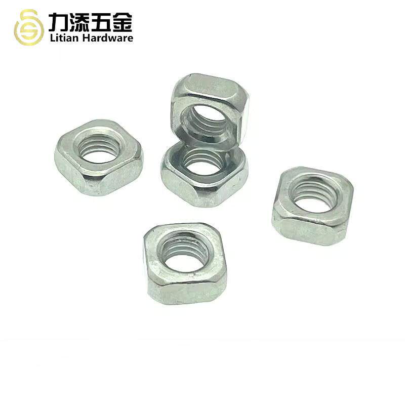 铁镀锌四方螺母方型螺母方母型材长方形方块螺丝帽铁镀锌四角螺帽