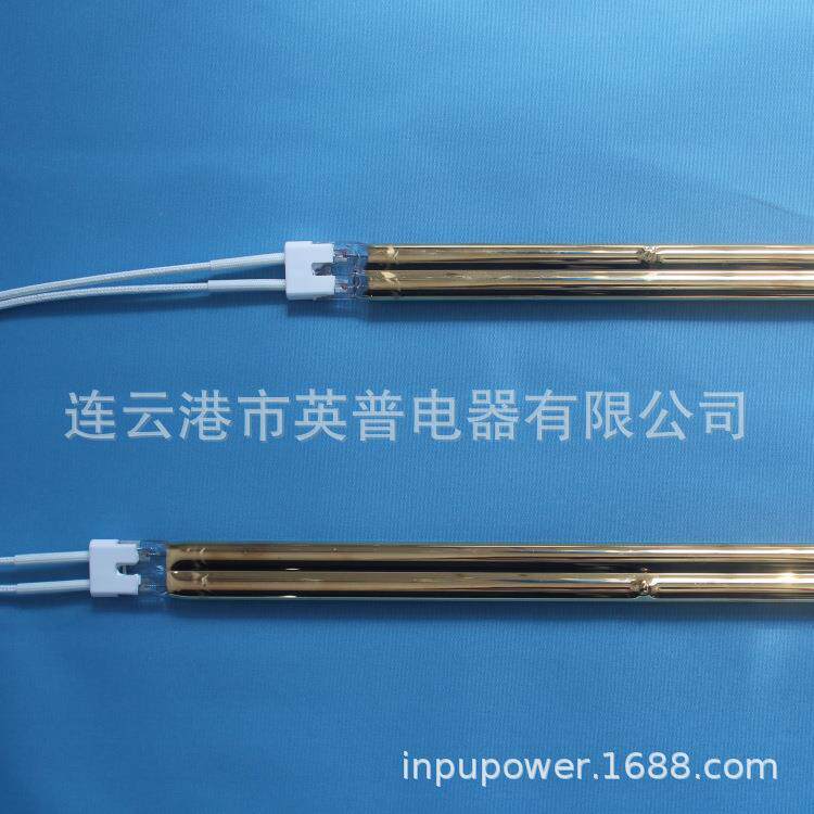 黑晶炉用卤素半镀金 吹瓶机灯管卤素加热管 远红外真空钨丝电热管