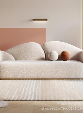 北欧新款客厅布艺沙发小户型组合现代奶油风简约家具网红云朵沙发
