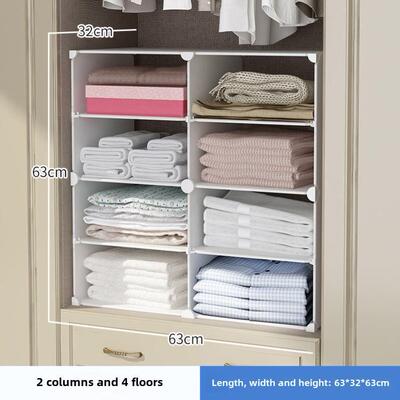 wardrobe layered partition storage box drawer large cabinet