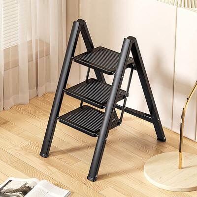 Ladder, household folding telescopic zigzag ladder
