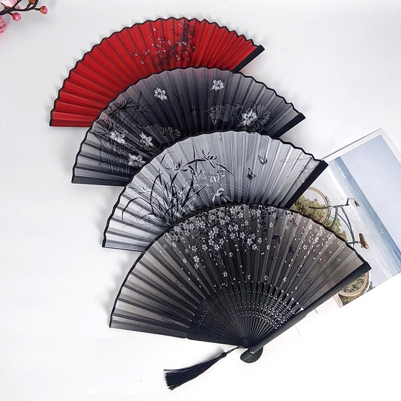 古典古风扇子折扇夏季流苏款随身携带男女学生汉服舞蹈小扇子