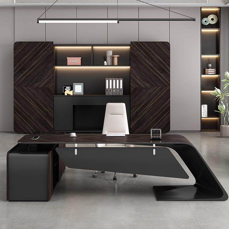 老板桌总裁桌简约现代高档时尚大班台经理办公室大气老板办公桌子