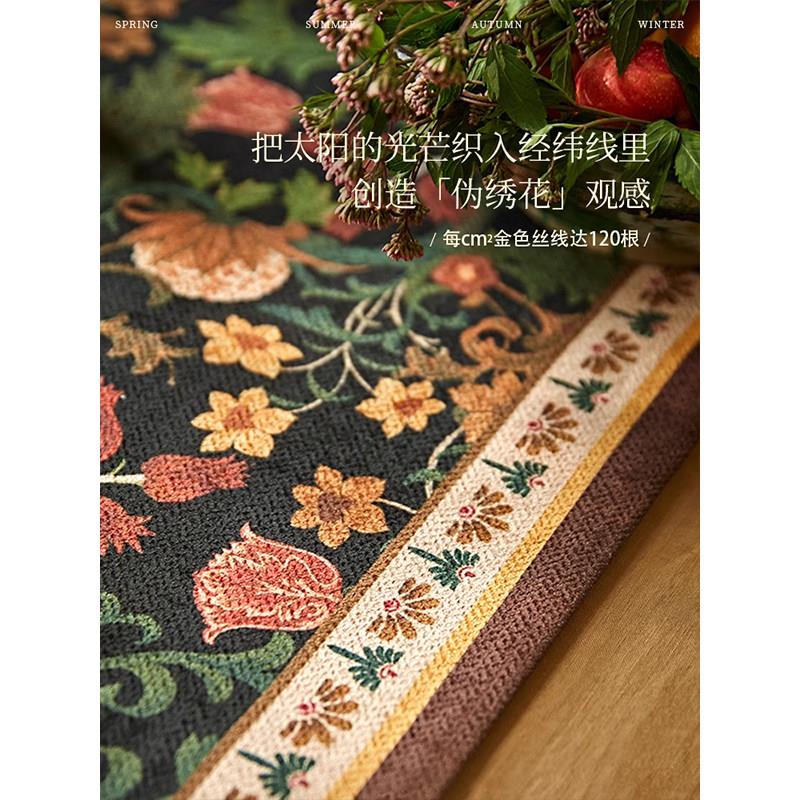ZQ-JC101卷桌旗餐桌布简英式覆古斗柜茶几盖布高级感轻奢约草桌高