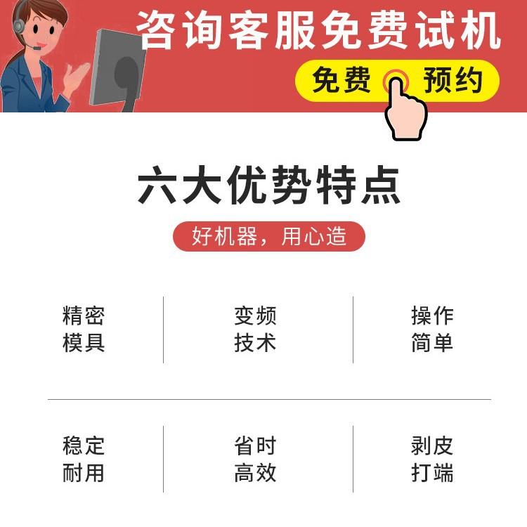 专业全自动双头穿护套穿热缩管机 双头打端 90度直式端子压接机