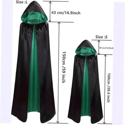 Halloween Double sided Cloak Hooded Cloak万圣节双面披风连帽