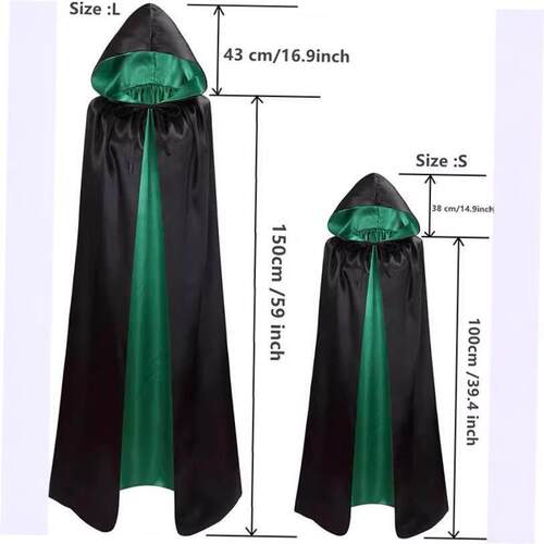 Halloween Double sided Cloak Hooded Cloak万圣节双面披风连帽