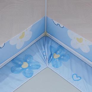 通宝宝防坠床蚊帐儿10435647童光防摔帐遮坐床蚊帐卡三帘开门家用