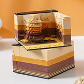 黄鹤楼揽胜2024年纸雕立体便签卡片硬古风创意桌面摆件便利贴创意