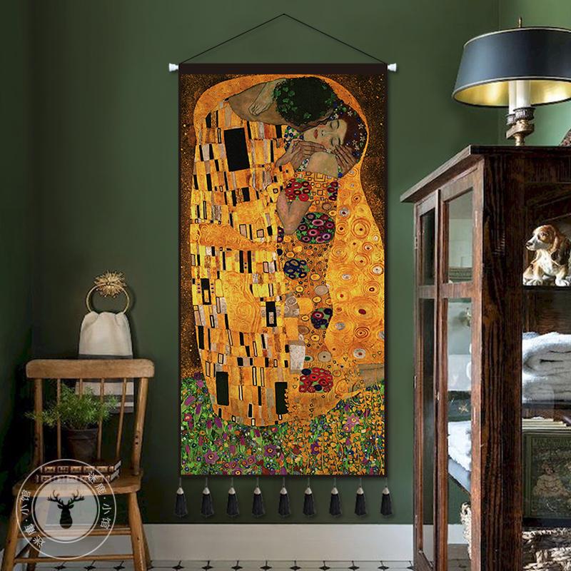 艺术挂毯装饰画大尺寸布艺挂画卧室玄关走廊墙壁挂布竖版背景布图片