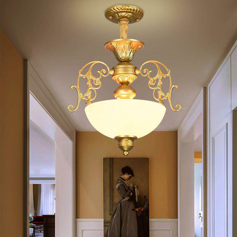 欧式简约现代小吊灯美式客厅卧室阳台入户门厅过道走廊工程灯饰具