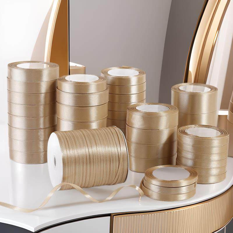 香槟金色织带圣诞缎带礼品包装婚庆绑带花艺烘焙包装丝带礼品飘带
