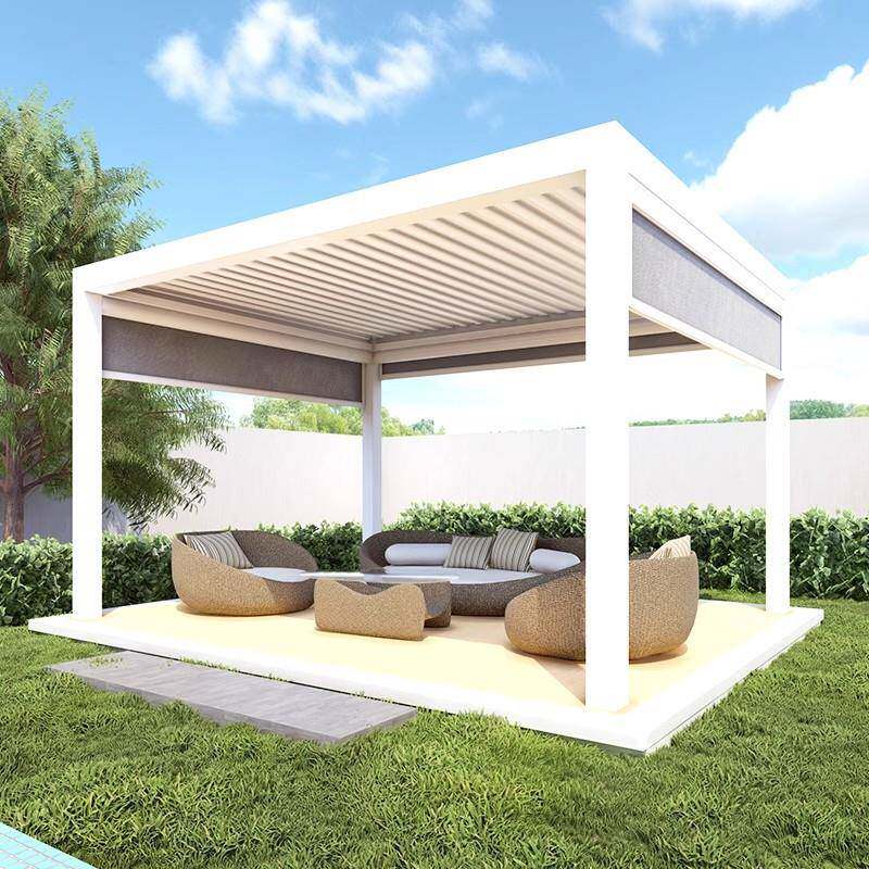 铝合金百叶凉亭电动遥控遮阳遮雨棚别墅户外庭院花园现代网红亭子