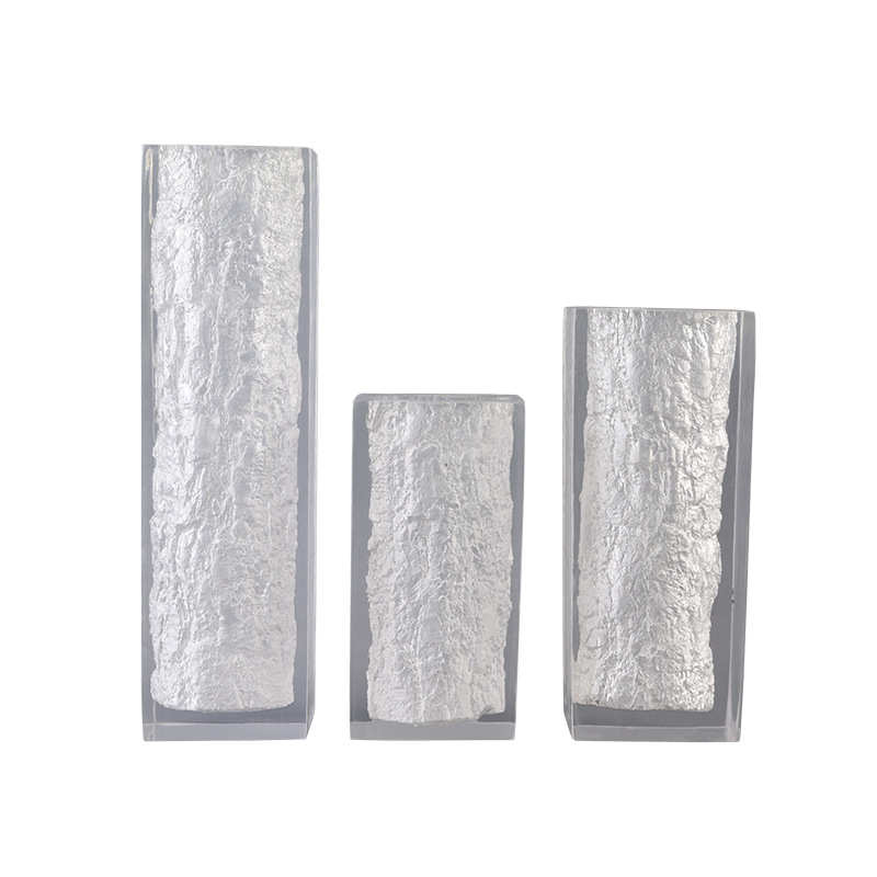 现代树脂透明插花花瓶玄关客厅餐桌样板间软装桌面花器时尚