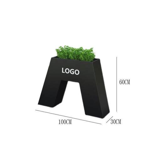 户外铁艺花箱围栏隔断长方形种植槽箱成品花架组合不锈钢花盆