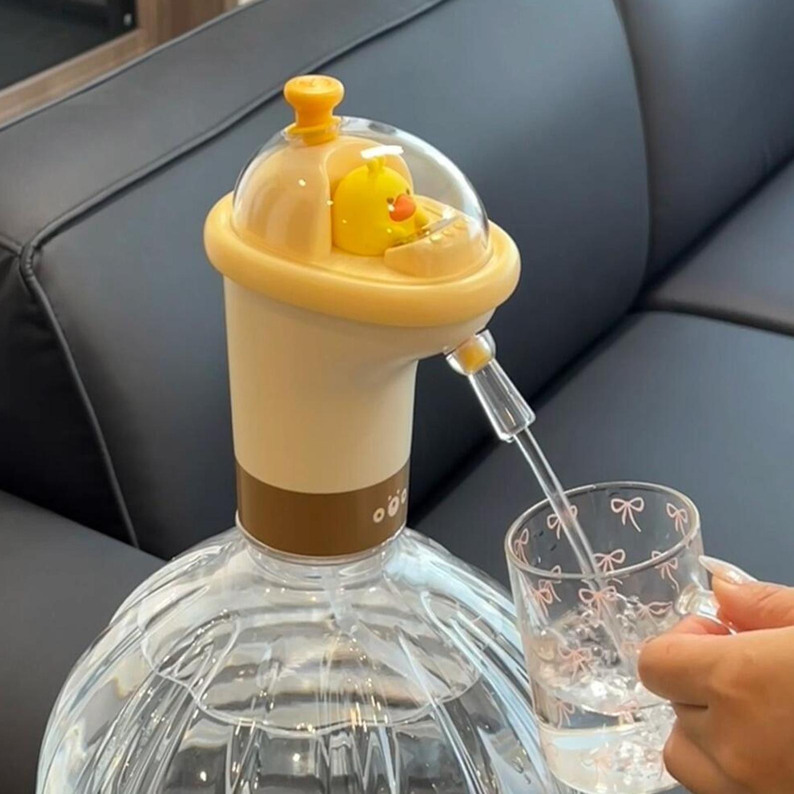 纯净水桶自动抽水器小黄鸡饮水机矿泉水桶装手压式家用软管自吸水