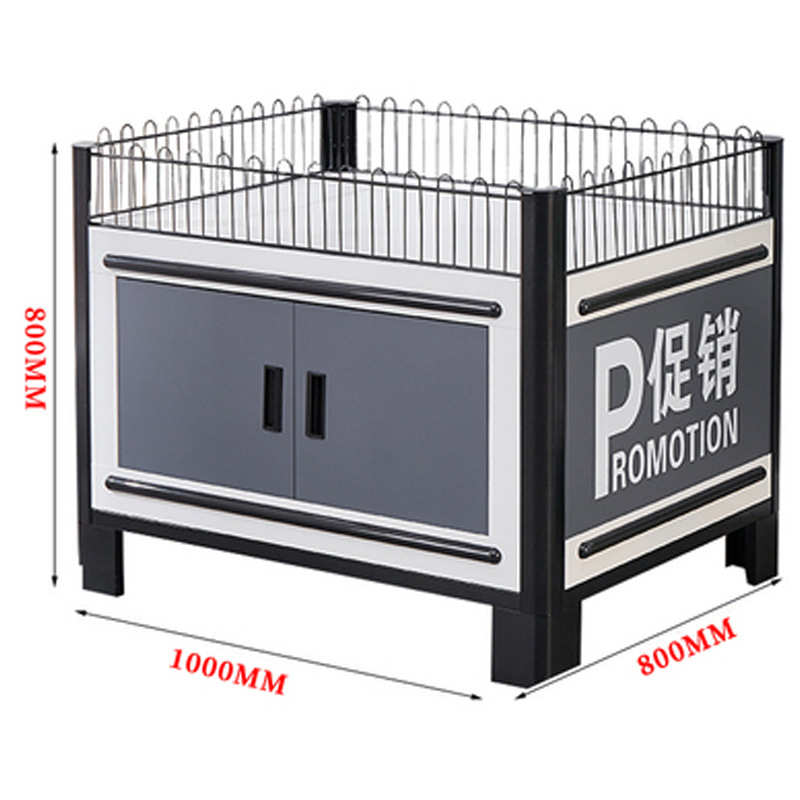 超市促销台甩货摆摊洗化用品中岛柜饮料服装移动加厚花车 展示架