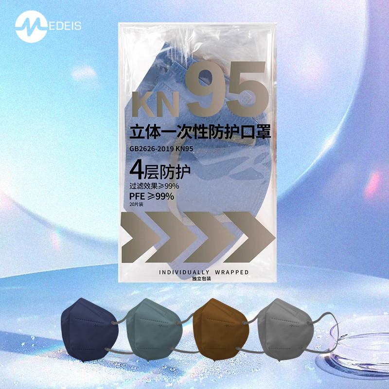 口罩搭香港渐变3d潮流medeis明星同透气多款色混时尚口罩彩色立体