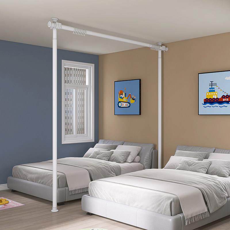 屏风隔断客厅出租房屋临时一房转两房屋顶卧室隔断板墙床挡