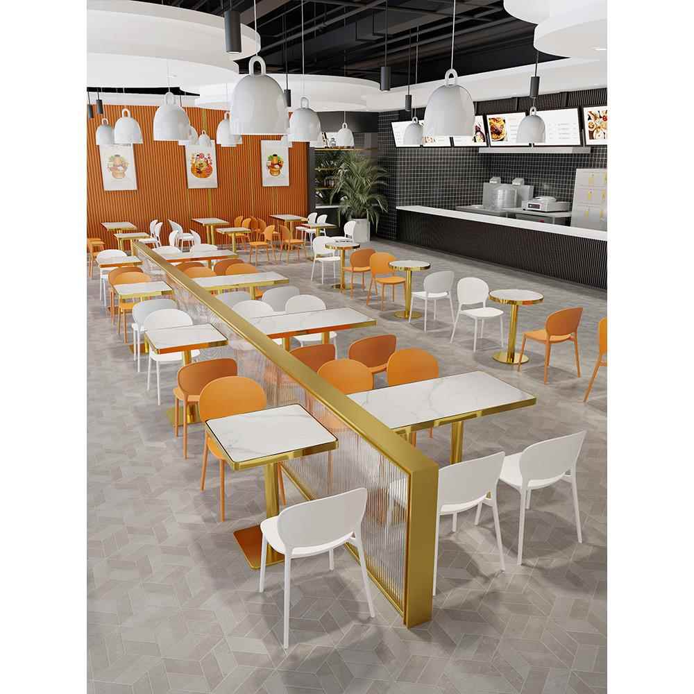 餐饮餐厅食堂咖啡奶茶店石板桌椅组合面馆小吃烧烤火锅店餐桌商业