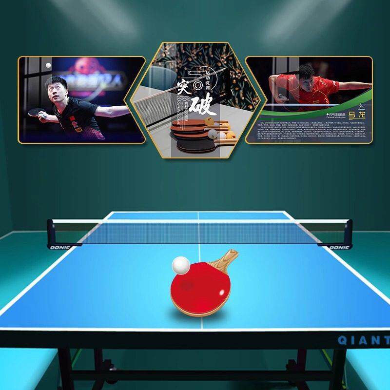 乒乓球室装饰画马龙明星运动员励志宣传海报挂画体育球馆布置壁画