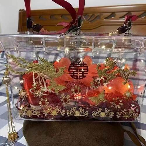 婚鞋盒带锁藏鞋盒神器接亲道具盒子新郎游戏整蛊堵门婚礼搞笑创意