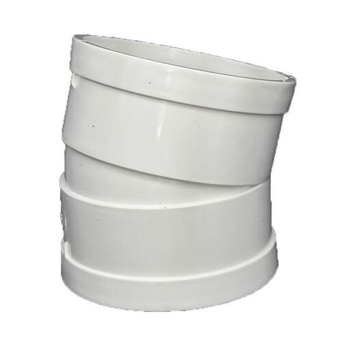 PVC微偏弯头偏置小角度11.25度15度22.5度30排水管110配件接头75
