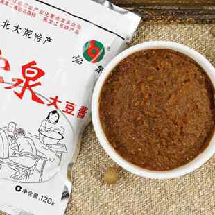 宝泉岭大豆酱120g整箱60袋包装东北特产大豆瓣酱黑龙江黄豆酱包邮
