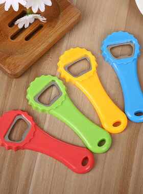 2元店塑料啤酒开瓶器锯齿盖型启瓶器ABS糖果色酒具小礼品可印LOGO