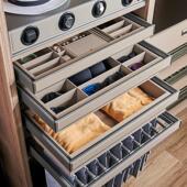 J6DA衣柜拉篮首饰盒抽屉式 架可伸缩滑轨五金百宝 格子抽内置抽拉裤