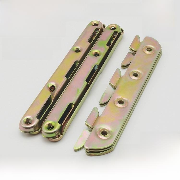 8寸加厚联锁板式床插床铰炼床挂角码箱式床配件隐形6寸床插钩五金