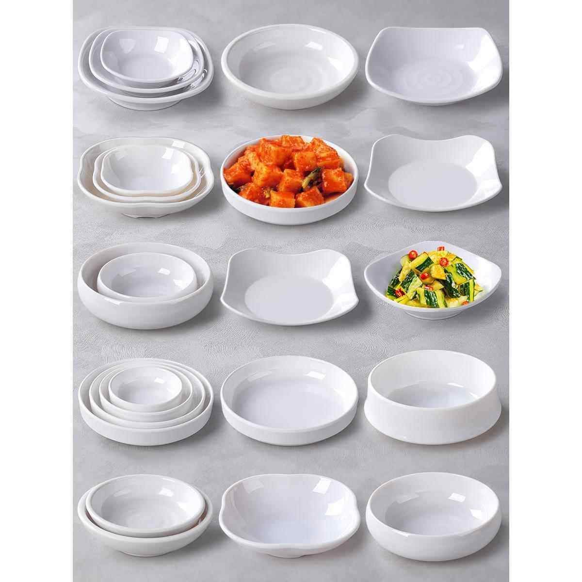 白色密胺仿瓷餐具火锅店饭店餐厅小碗菜小吃碟子商用凉菜碟调料碟,餐饮具,盘,淘宝优惠券,粉丝福利购,淘宝优惠卷