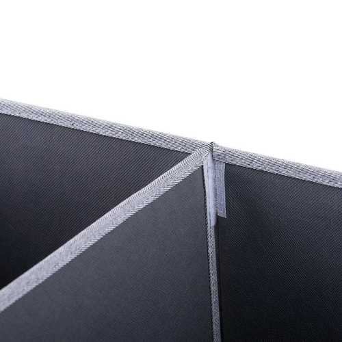 厂家现货，可折叠灰色双盖人字布收纳箱  桌面整理箱  布艺收纳盒