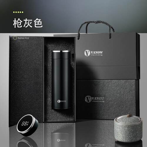 高档anow智能男女温杯便携式316不V钢正品水杯定锈制高端茶杯礼保
