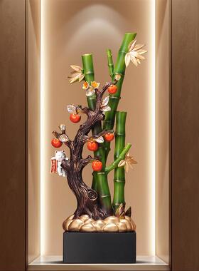 室节节高升富贵竹子落地摆迁件客厅视柜装饰办公乔新1098-落居电