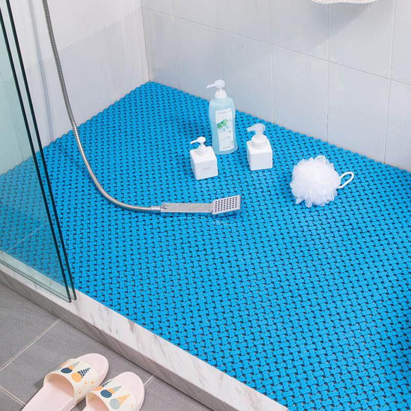 浴室防滑地垫淋浴硅胶防摔老人洗澡卫生间厕所塑料镂空脚垫酒店