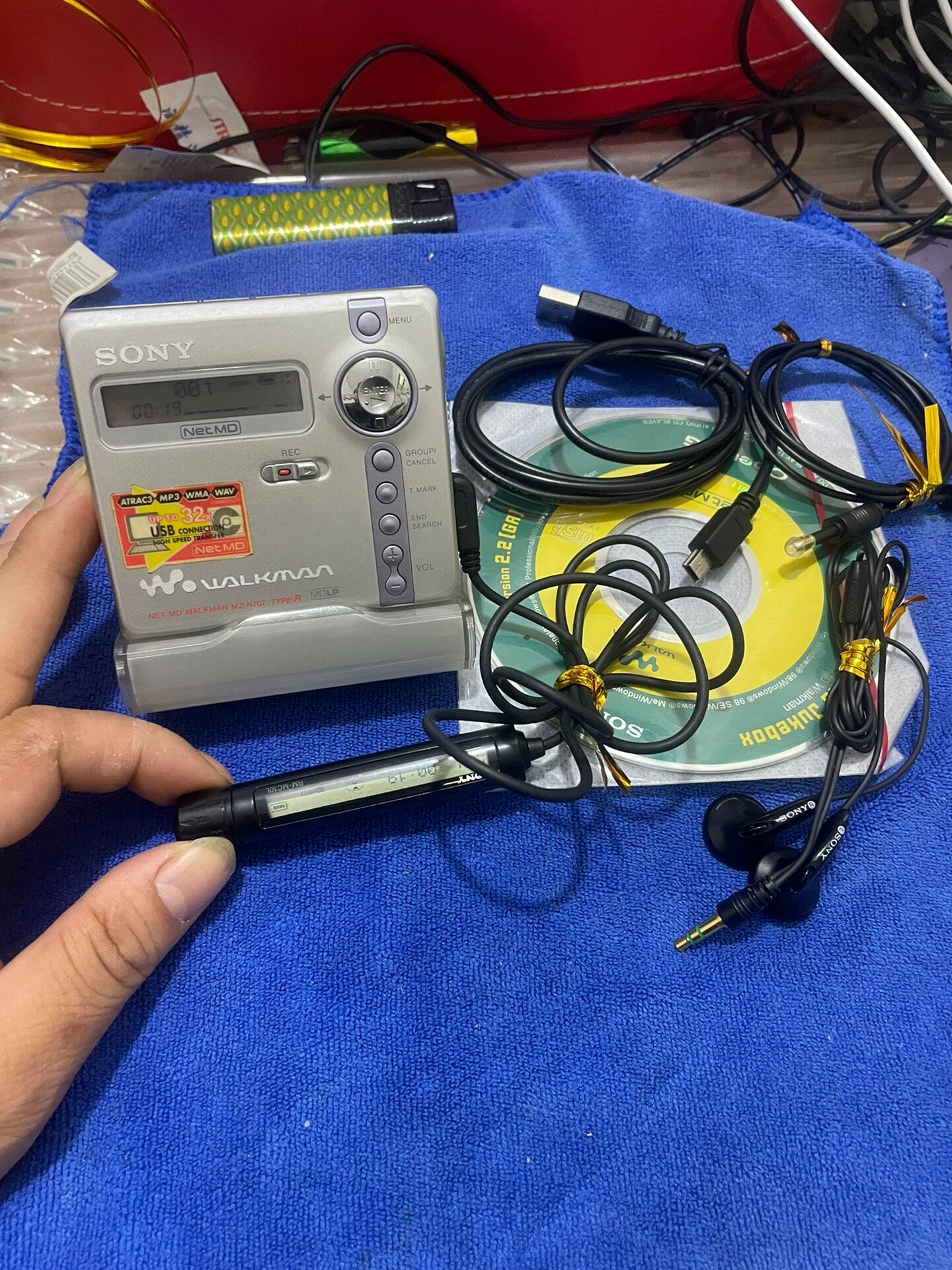 소니 MD 워크맨 MZ-N707 리퍼급 최상 컨디션 풀세트 (개인 1인 소유) 9